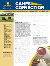 CAHFS Connection Newsletter September 2016