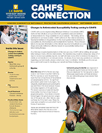 CAHFS Connection Newsletter September 2017