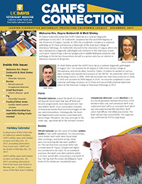 CAHFS Connection Newsletter December 2017