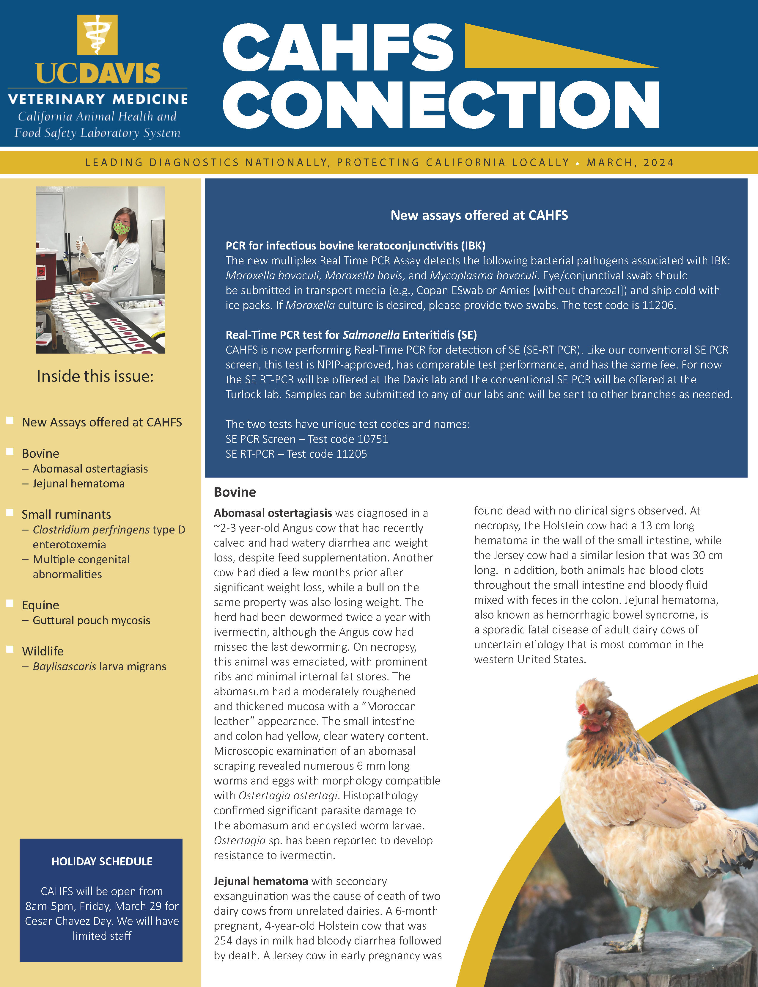 CAHFS Connection March 2024 California Animal Health & Food Safety